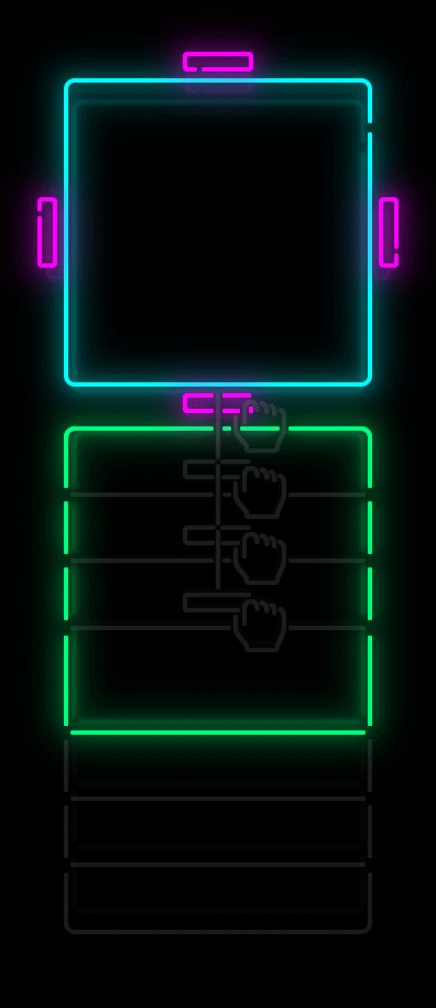 Neon sign outer spacing