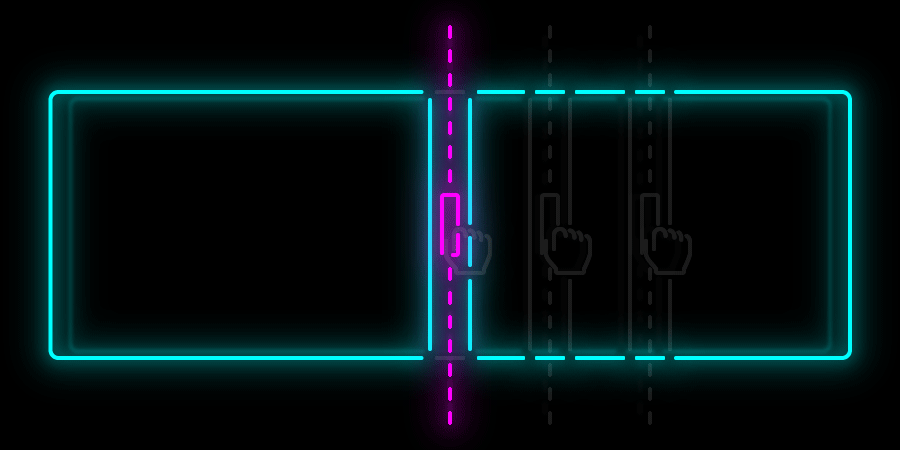 Neon sign column layout